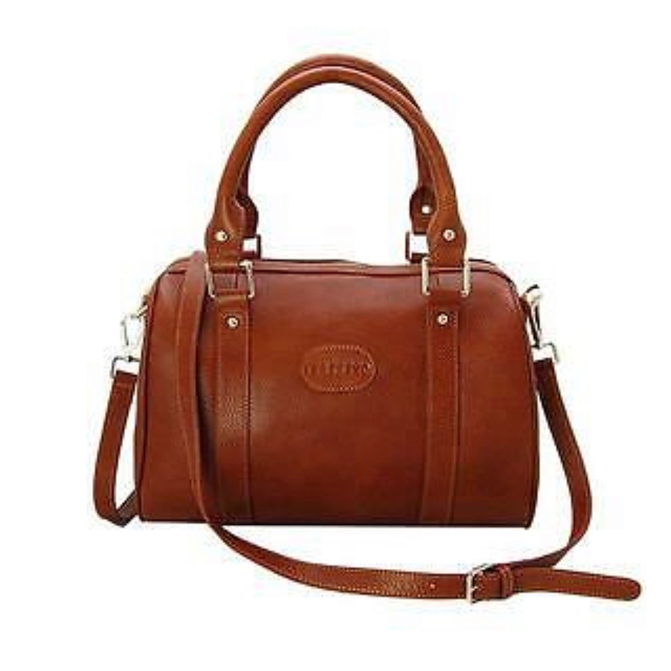 Terzetto Brown Leather Satchel